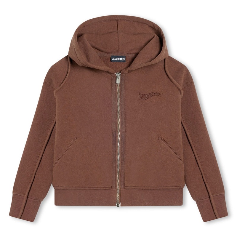 Jacquemus Enfant Le Camargue Cotton Zip Up Hoodie