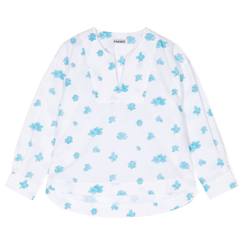 KINDRED Floral Print Blouse|Blue|2-3 Years|4-6 Years|6-8 Years|8-10 Years|10-12 Years|12-14 Years