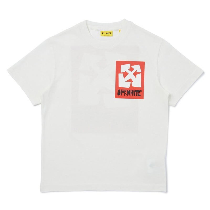 Off-White Kids Big Label Tee|White|4 Years|6 Years|8 Years|10 Years|12 Years|14 Years