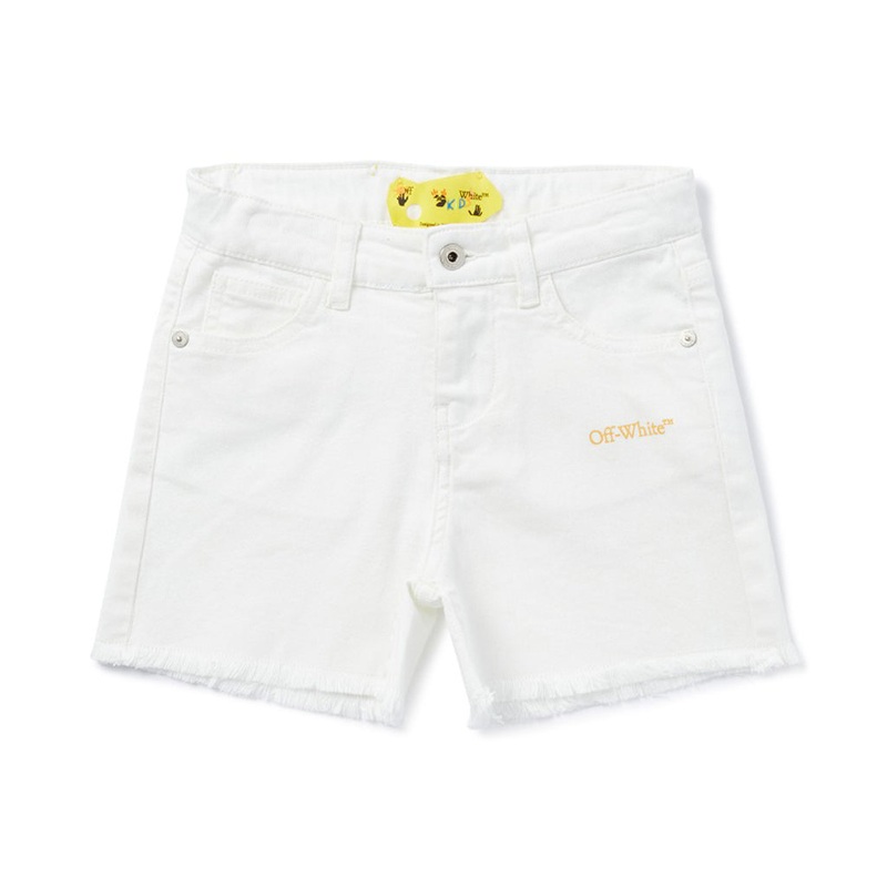Off-White Kids Bookish Diag Denim Shorts
