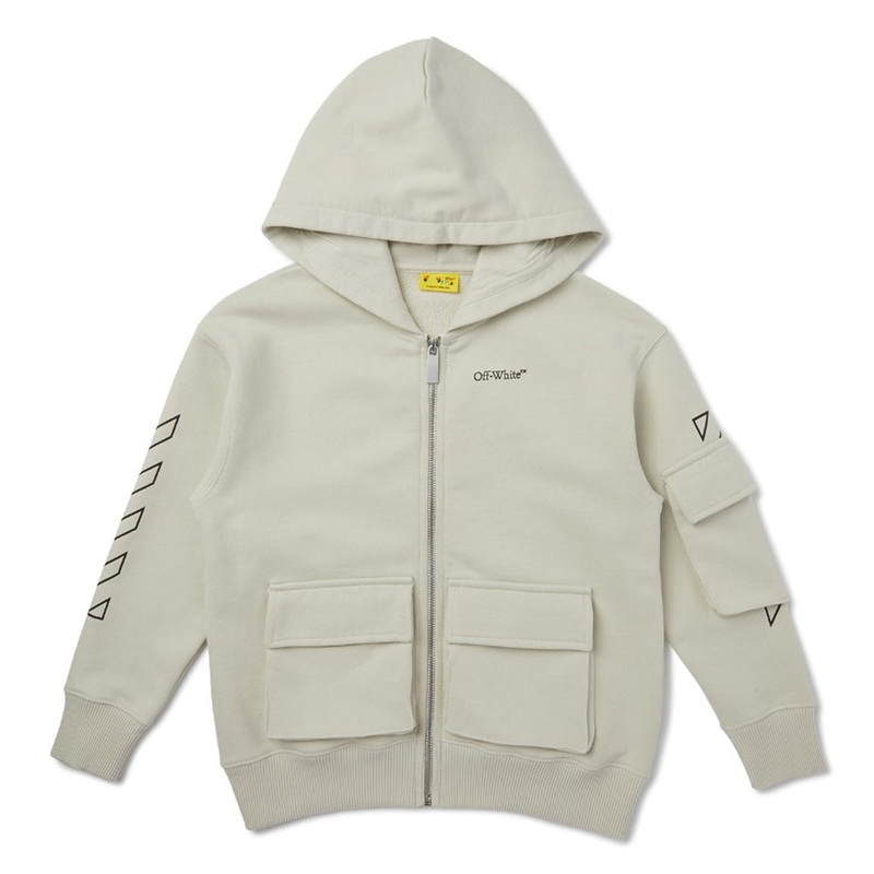 Off-White Kids Bookish Diag Hoodie Zip Up