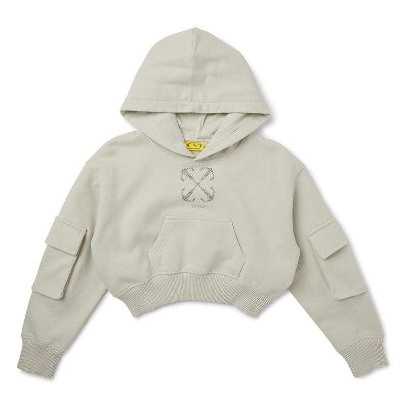 Off-White Kids Cargo Hoodie Crop
