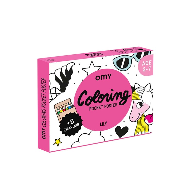 OMY Pocket Coloring - Unicorn|Multi-Colored|One-size