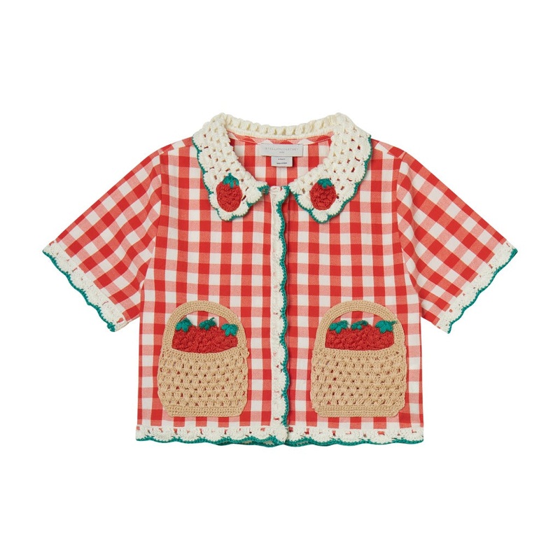 Stella McCartney Kids Gingham Strawberries Blouse