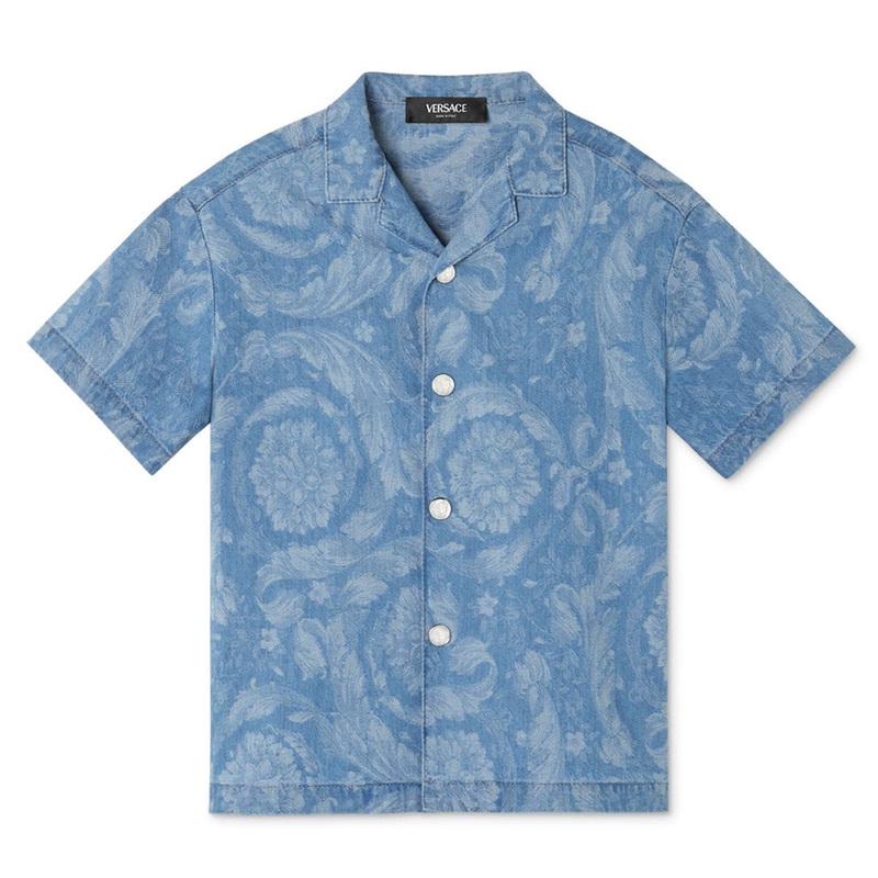 Versace Kids Chambray Shirt|Blue|6 Years|8 Years|10 Years|12 Years|14 Years|4 Years