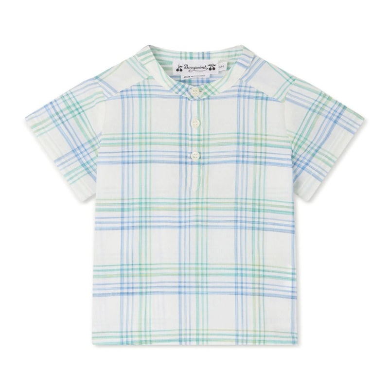 Bonpoint Cesari Shirt|Blue|6 Months|12 Months|18 Months|2 Years|3 Years