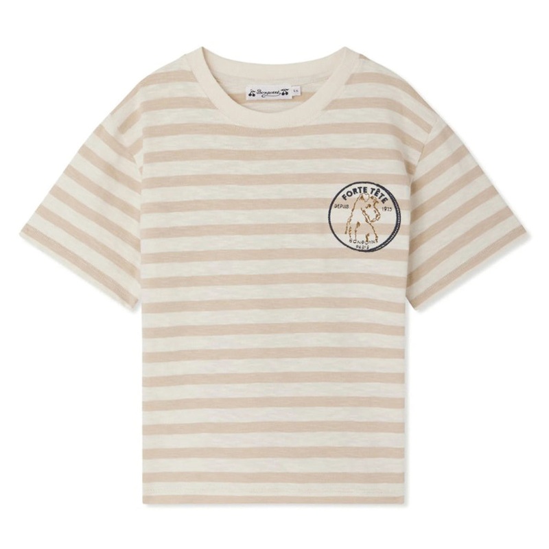 Bonpoint Eidan T-shirt|Brown|4 Years|6 Years|8 Years|10 Years|12 Years|14 Years