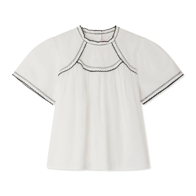 Bonpoint Eldoradie Blouse|Ivory|4 Years|6 Years|8 Years|10 Years|12 Years|14 Years