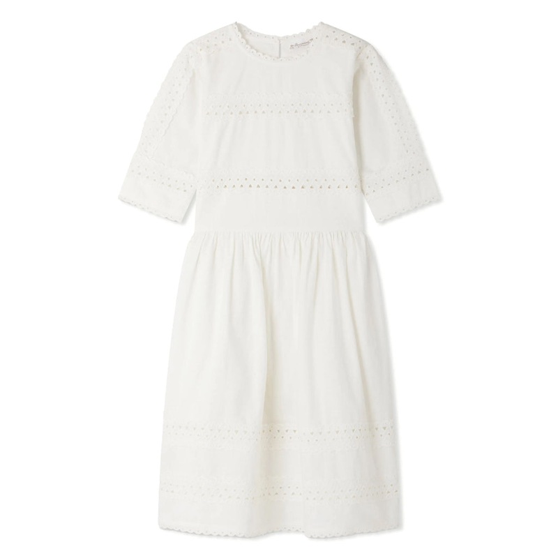 Bonpoint Elesa Dress|White|4 Years|6 Years|8 Years|10 Years|12 Years|14 Years