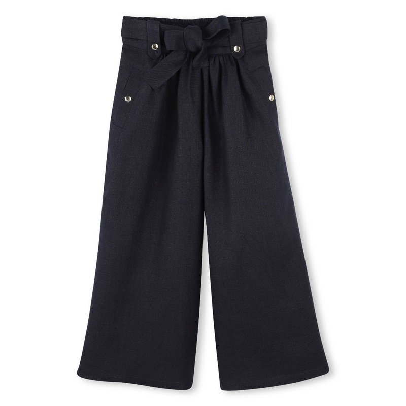Chlo Kids Linen Trousers|Navy|12 Years|14 Years