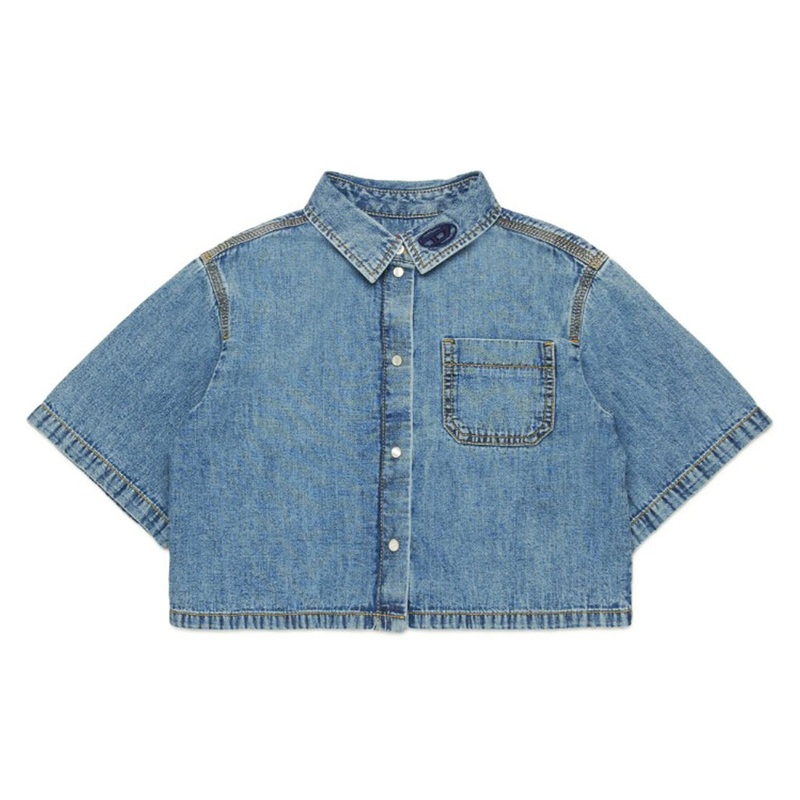 Diesel Kids Chambray Shirt|Blue|4 Years|6 Years|8 Years|10 Years|12 Years|14 Years|16 Years