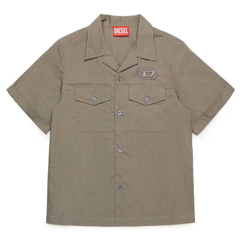 Diesel Kids Logo Shirt|Khaki|4 Years|6 Years|8 Years|10 Years|12 Years|14 Years|16 Years