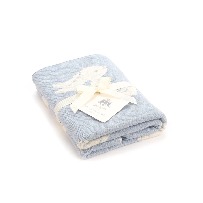 Jellycat Bashful Blue Bunny Blanket (Boxed)