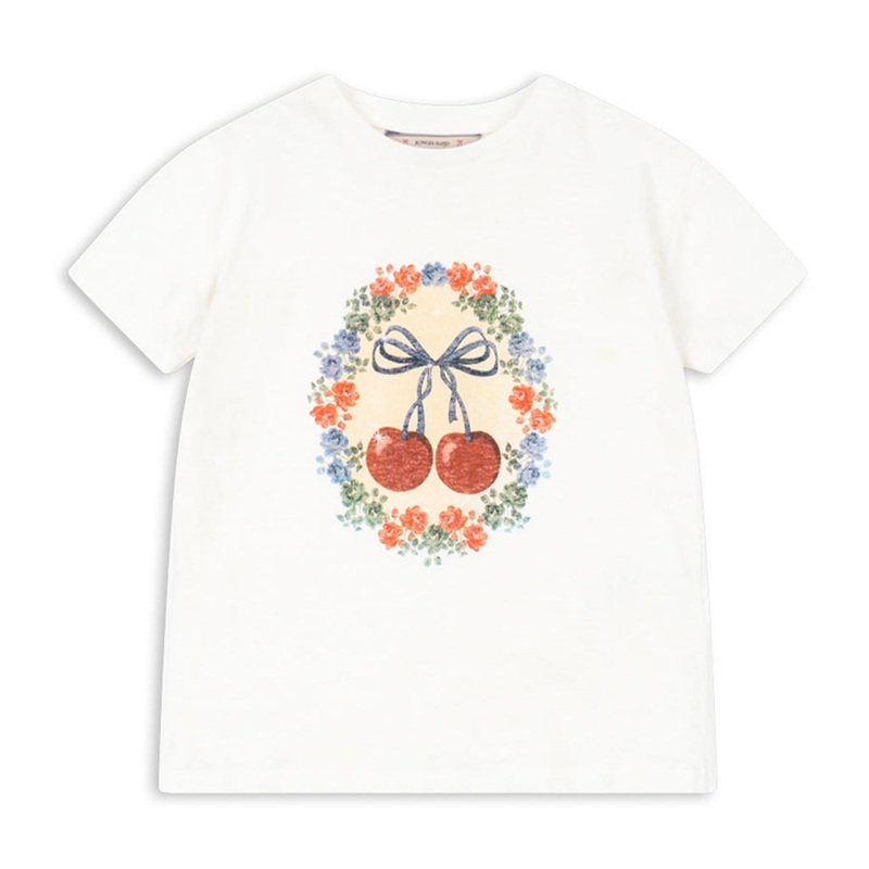 Konges Sljd Cherry T-shirt|White|4 Years|6 Years|8 Years|10 Years