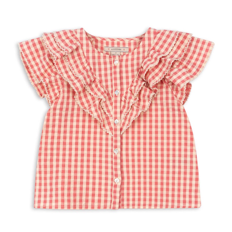 Konges Sljd Kim Frill Shirt|Red|4 Years|6 Years|8 Years|10 Years