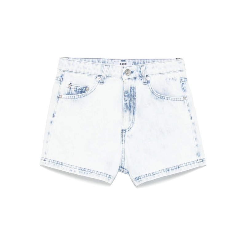 MSGM Kids Denim Shorts|Blue|4 Years|6 Years|8 Years|10 Years