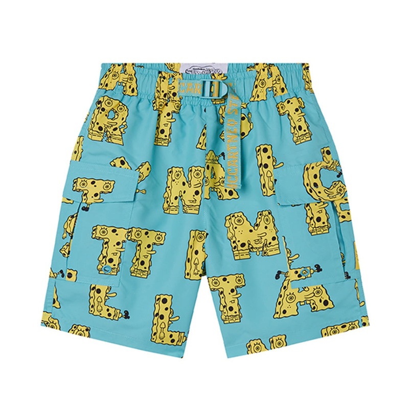 Stella McCartney Kids SpongeBob All-Over Print Swim Shorts