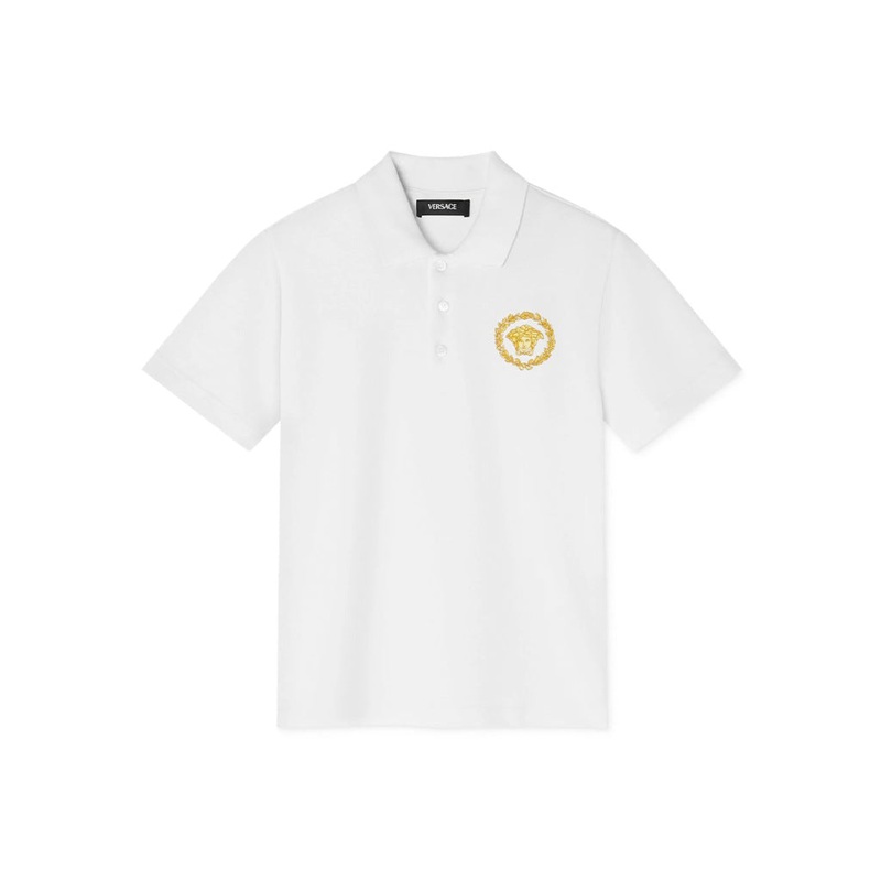 Versace Kids Medusa Alloro Polo T-shirt