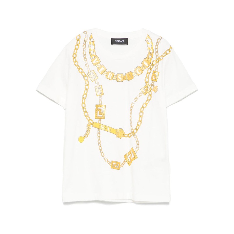Versace Kids Necklace T-shirt|White|6 Years|8 Years|10 Years|12 Years|14 Years
