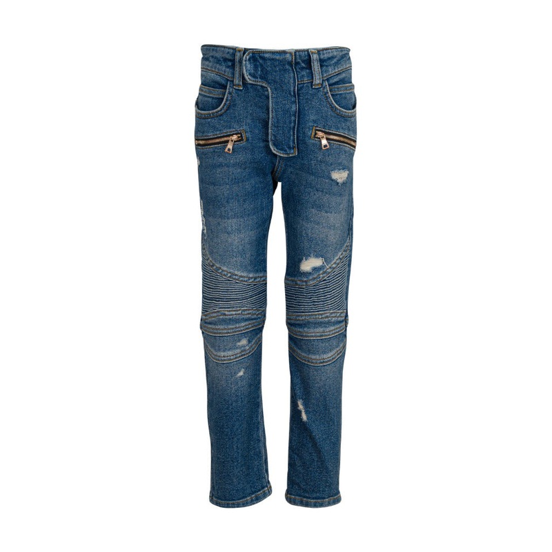 Balmain Kids Denim Trousers|Indigo|6 Years|8 Years|10 Years|12 Years|14 Years