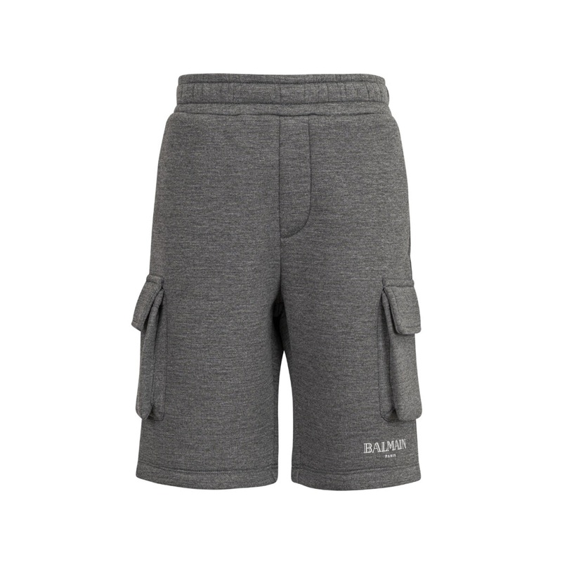 Balmain Kids Neoprene Shorts|Grey|12 Years|14 Years