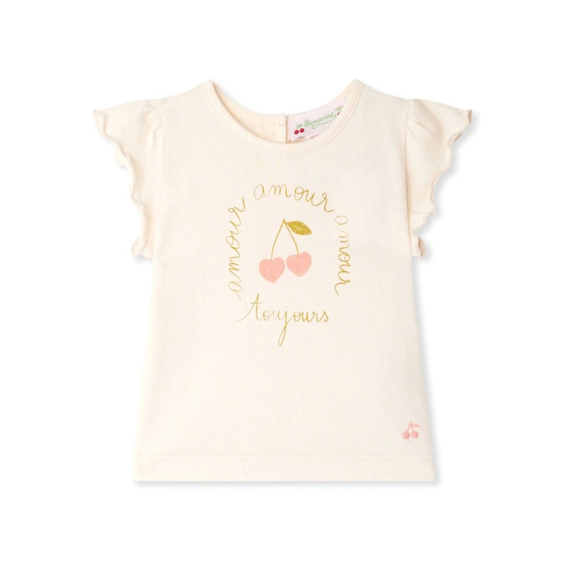 Bonpoint Elma T-shirt|Peach|6 Months|12 Months|18 Months|2 Years|3 Years