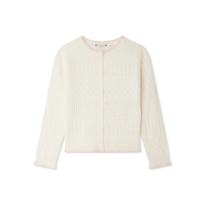 Bonpoint Enza Cardigan|Beige|4 Years|6 Years|8 Years|10 Years|12 Years|14 Years