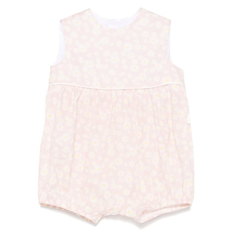 Il Gufo Floral Romper|Pink|6 Months|9 Months|12 Months