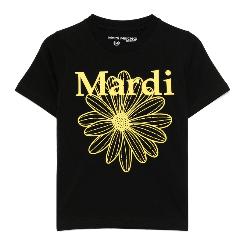 Mardi Mercredi Les Petits T-shirt Flowermardi - Black