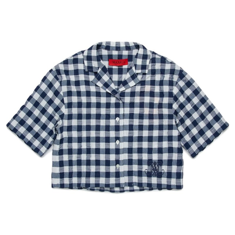 MAX&Co. Kids Gingham Shirt|Navy|12 Years|14 Years|16 Years