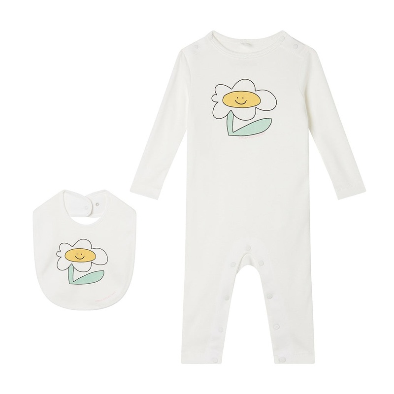 Stella McCartney Kids Flowers Romper and Bib Gift Set