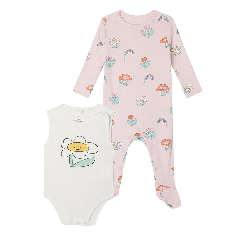 Stella McCartney Kids Flowers Two-Piece Romper Gift Set