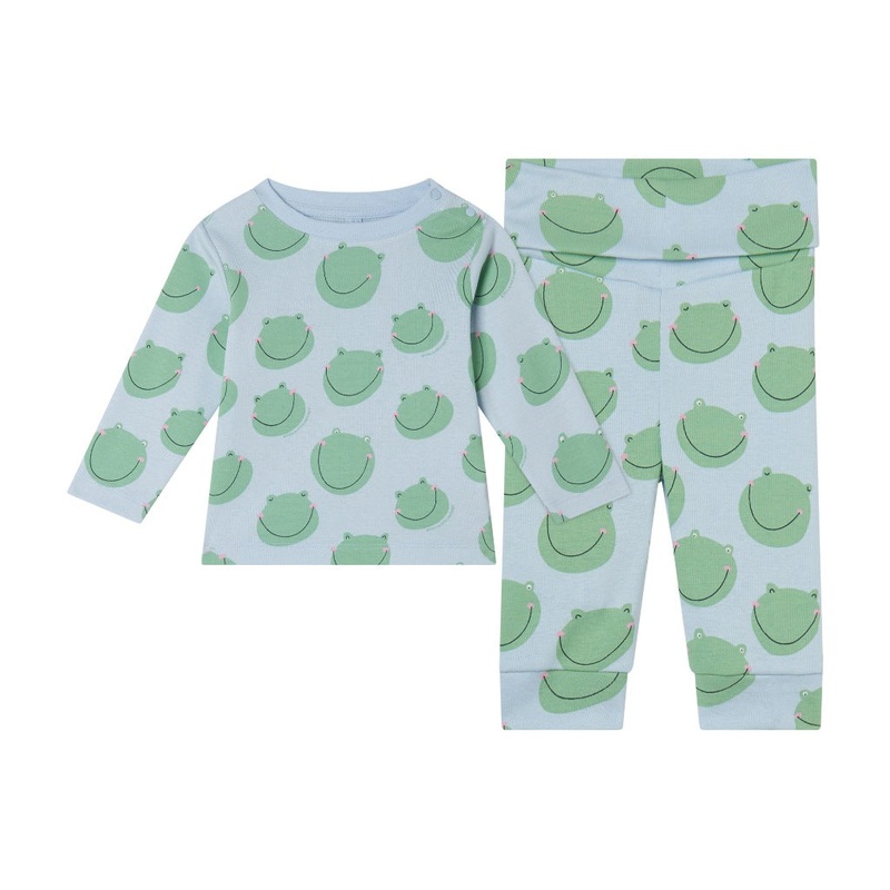 Stella McCartney Kids Frogs All-Over Print Top and Pants Set