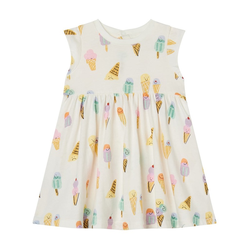 Stella McCartney Kids Ice Cream All-Over Print Dress