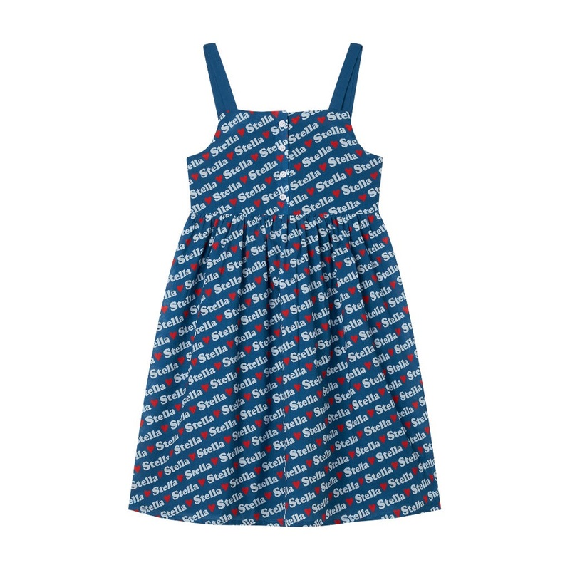 Stella McCartney Kids Logo All-Over Print Dress