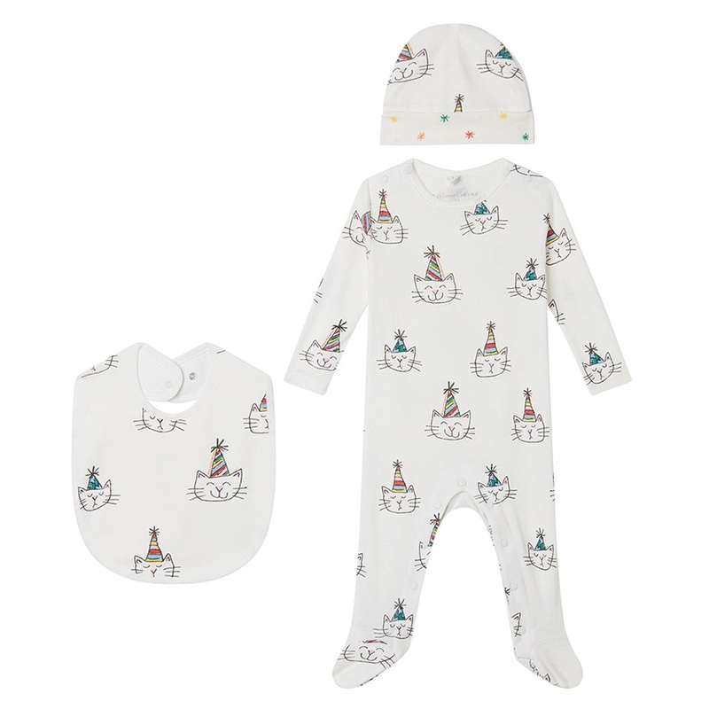 Stella McCartney Kids Party Hat Three-Piece Newborn Gift Set