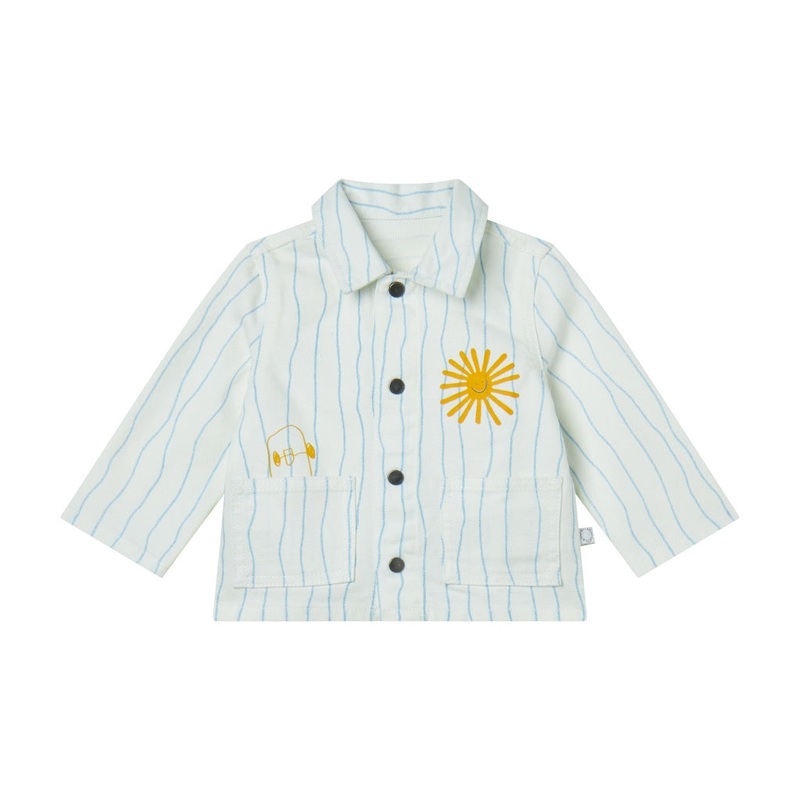 Stella McCartney Kids Scribble on Stripe All-Over Print Jacket