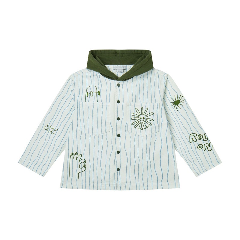 Stella McCartney Kids Scribble Stripes All-Over Print Jacket