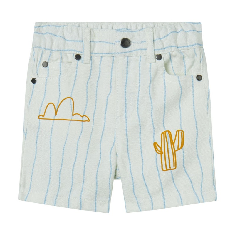 Stella McCartney Kids Scribble Stripes All-Over Print Shorts