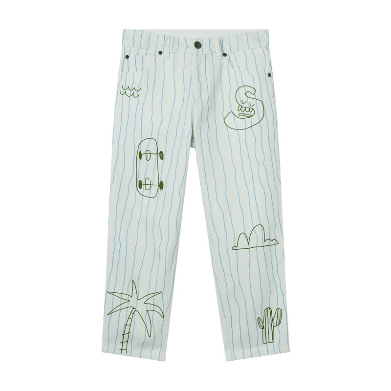 Stella McCartney Kids Scribble Stripes All-Over Print Trousers