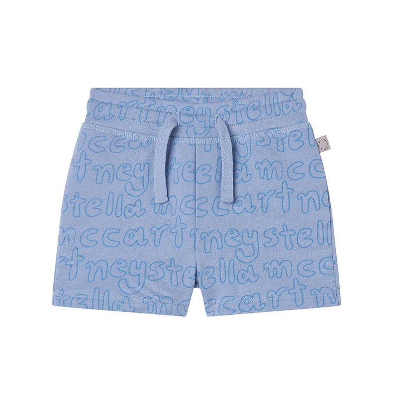 Stella McCartney Kids ScribbleLettering All-Over Print Shorts