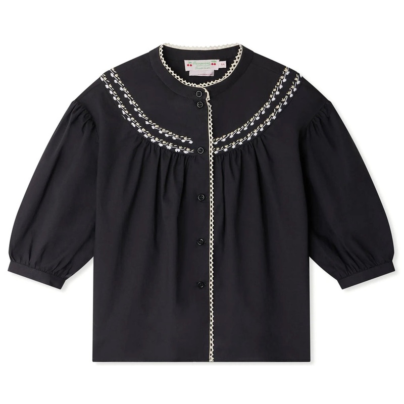 Bonpoint Elham Blouse|Black|4 Years|6 Years|8 Years|10 Years|12 Years|14 Years