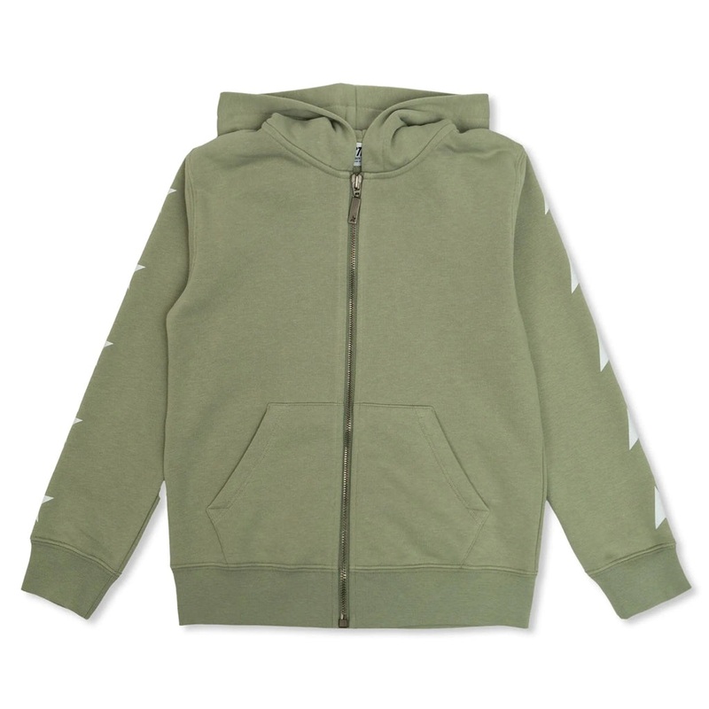 Golden Goose Star Girls Zipped Sweatshirt Hoodie Kangaroo Pocket Glitter Multistar Printed