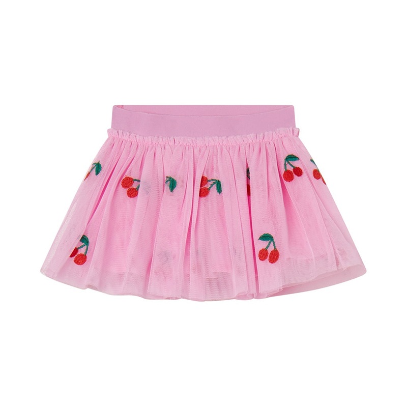 Stella McCartney Kids Embroidered Tulle Picnic Cherry Skirt