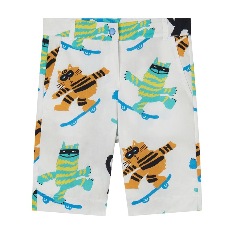 Stella McCartney Kids Skater Cats All-Over Print Trousers