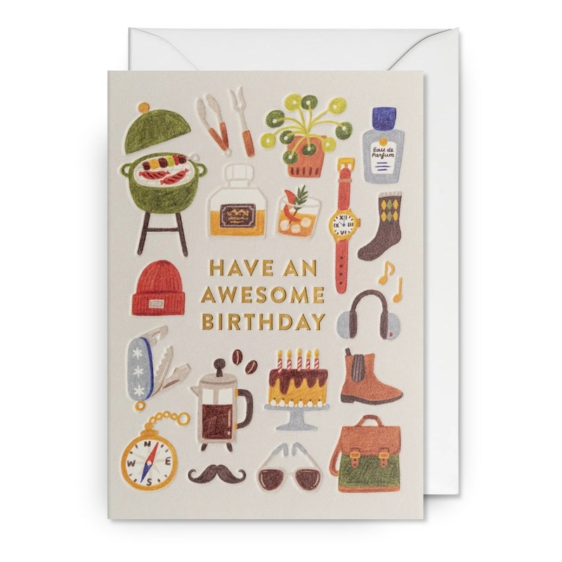 Lagom Design Have an Awesome Birthday  Everyday Card