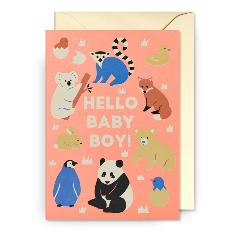 Lagom Design Hello Baby Boy!|Multi-Colored|One-size
