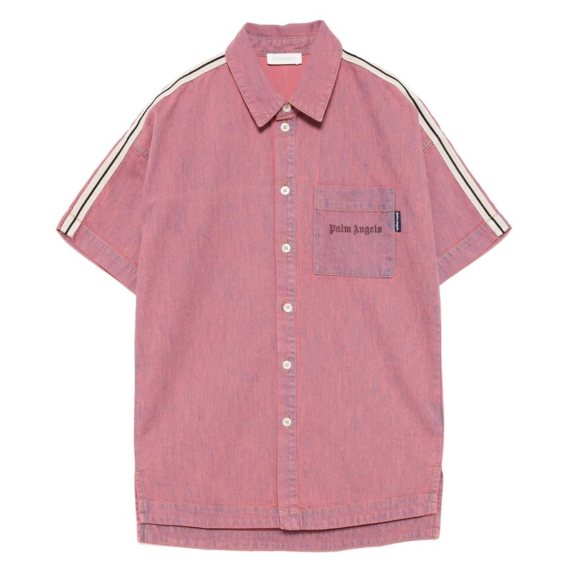 Palm Angels Kids Track Chambray Dress
