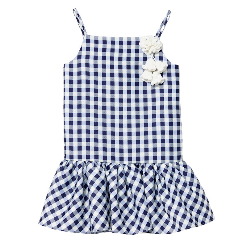 Self Portrait Kids Gingham Taffeta Dress
