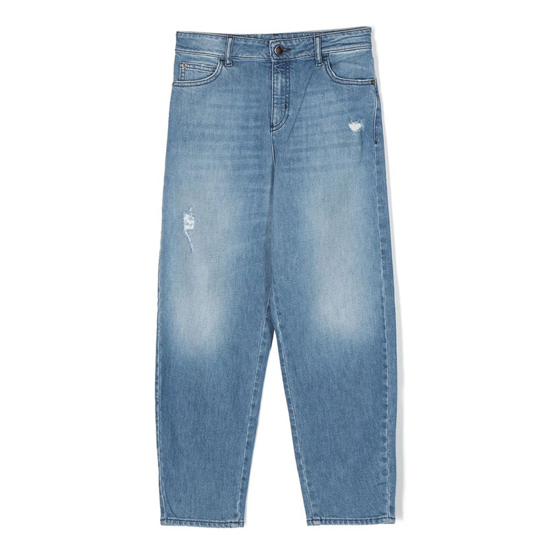 Distressed Finish Denim Jeans|Blue|4 Years|6 Years|8 Years|10 Years|12 Years|14 Years